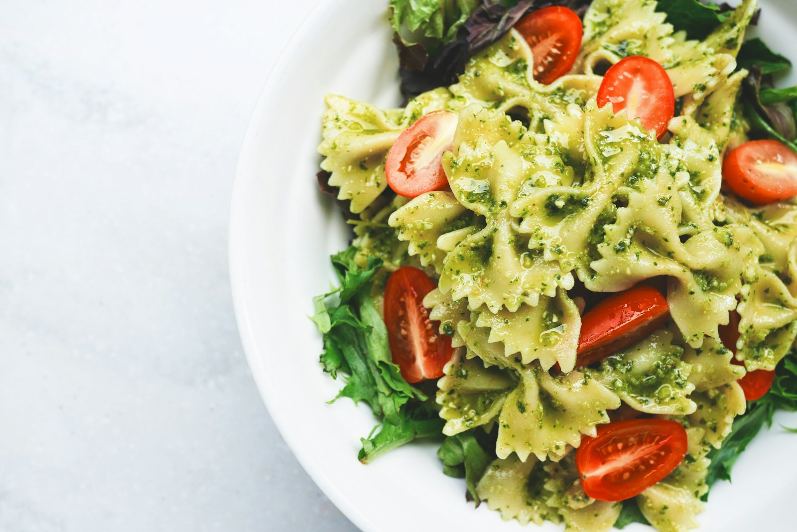 Colourful Italian pasta and fresh ingredients
